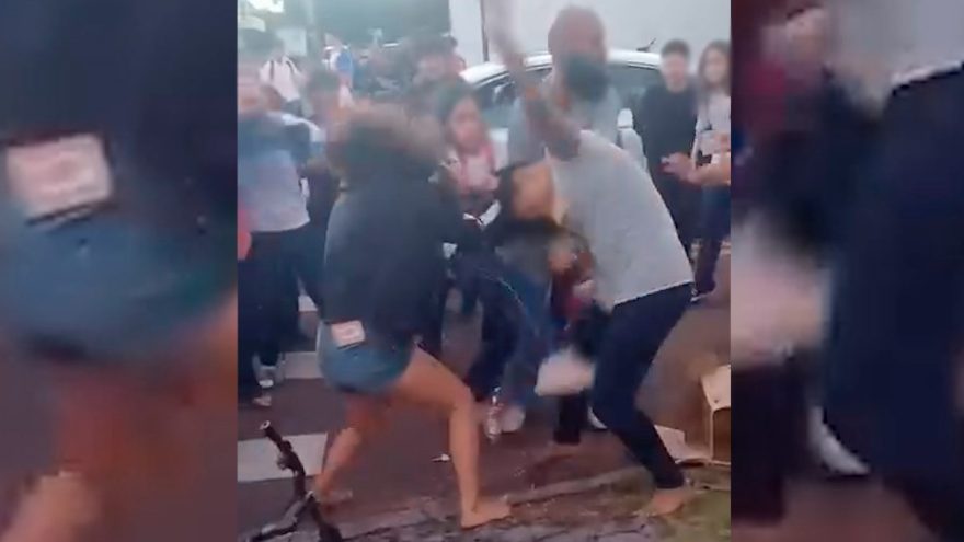 Lamentável: estudantes são flagradas trocando agressões em Cascavel
