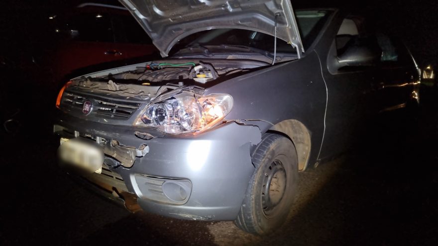 Colisão traseira entre Fiat Palio e Honda HR-V é registrada na marginal da BR-277