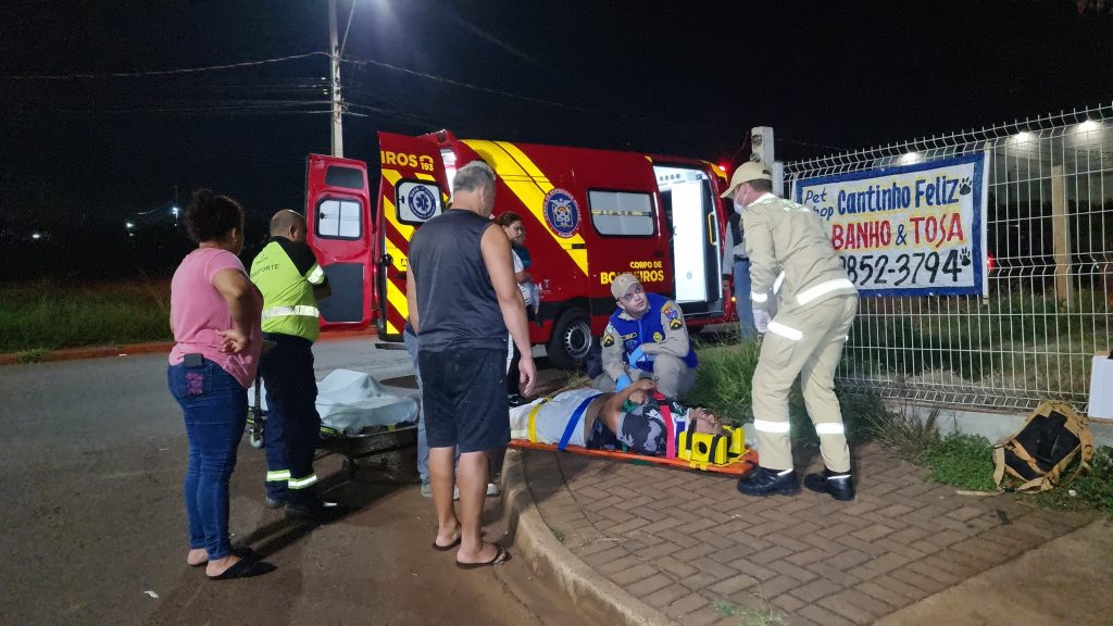 Casal fica ferido ao cair de moto no Bairro Brasmadeira