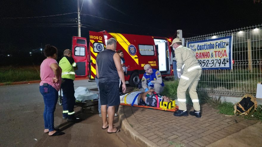 Casal fica ferido ao cair de moto no Bairro Brasmadeira