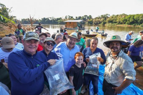 Em Japurá, Estado promove repovoamento do Rio Ivaí com 150 mil peixes nativos Imagem referente a Em Japurá, Estado promove repovoamento do Rio Ivaí com 150 mil peixes nativos