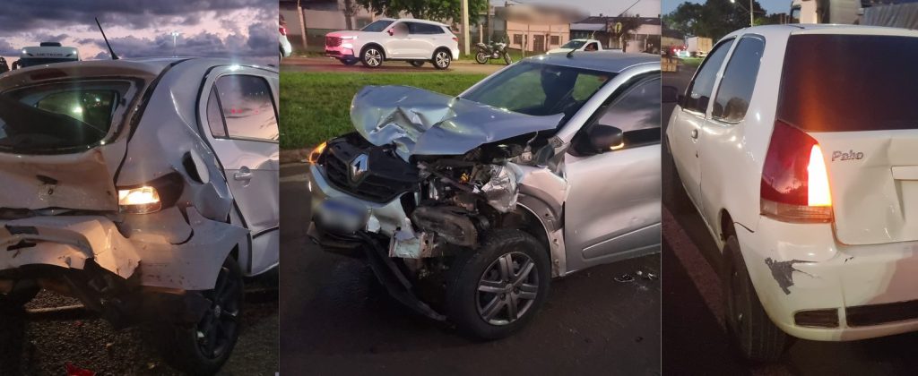 Três veículos se envolvem em acidente na BR-277, em Cascavel