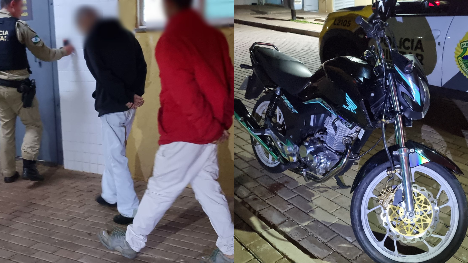 Jovem sem CNH e adolescente são detidos pela PM após fuga de moto na contramão na Carlos Gomes Jovem sem CNH e adolescente são detidos pela PM após fuga de moto na contramão na Carlos Gomes