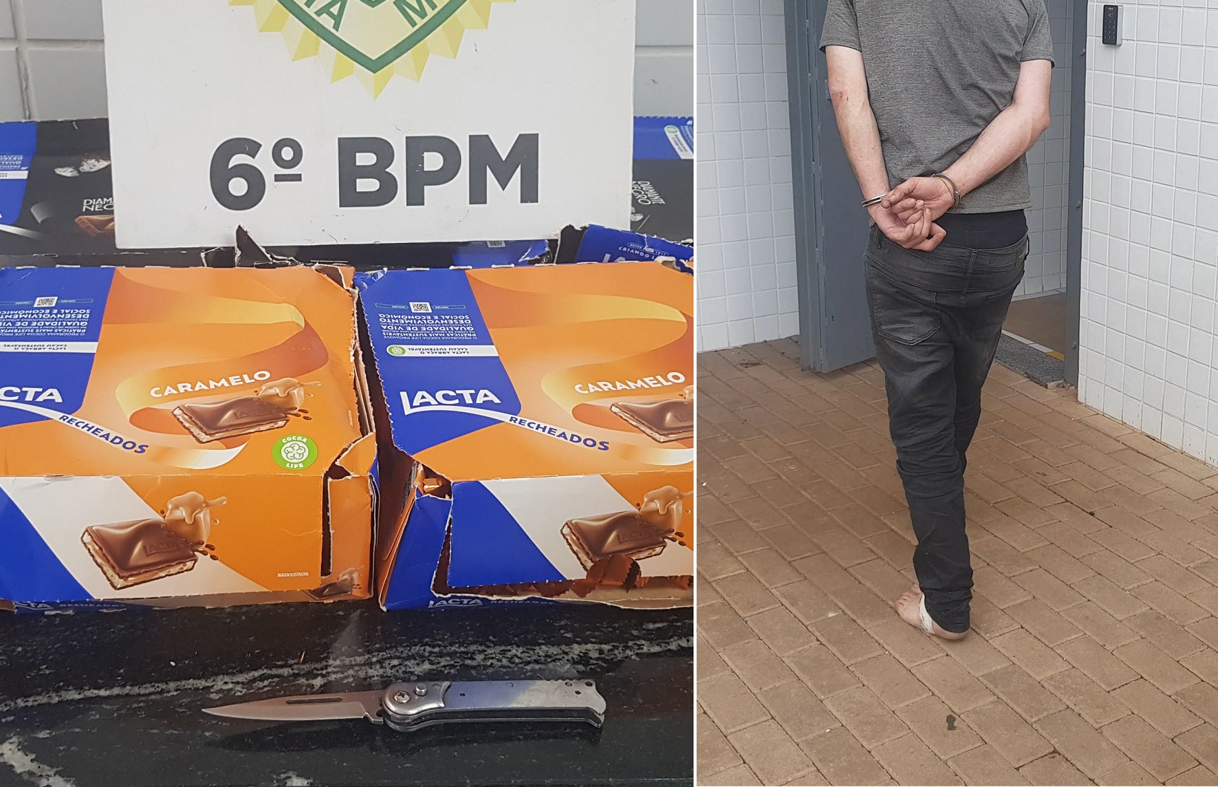 Ladrão fere funcionário de mercado ao tentar roubar chocolate em Cascavel