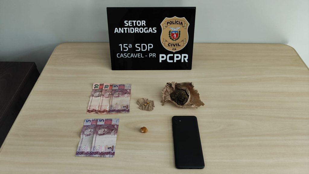 GDE da Polícia Civil prende traficante no Centro de Cascavel
