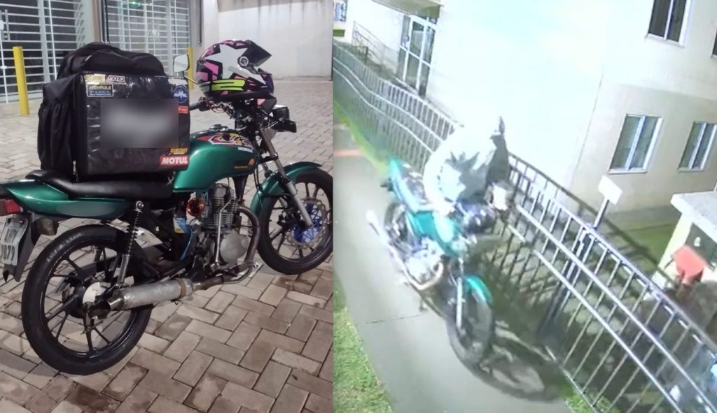 Trabalhador pede ajuda para recuperar moto furtada; câmeras flagram ladrão