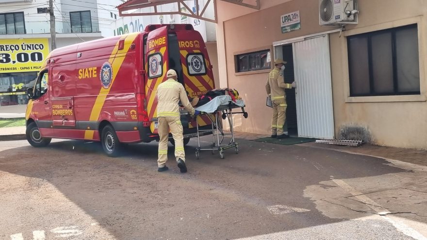 Homem é agredido a socos e pedradas em frente a CMEI na Avenida Interlagos