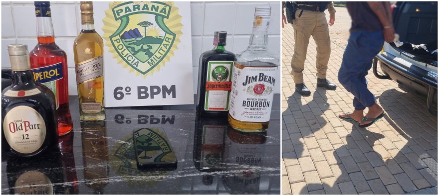 “Amostradinho” é detido furtando garrafas de bebida pela janela no Centro