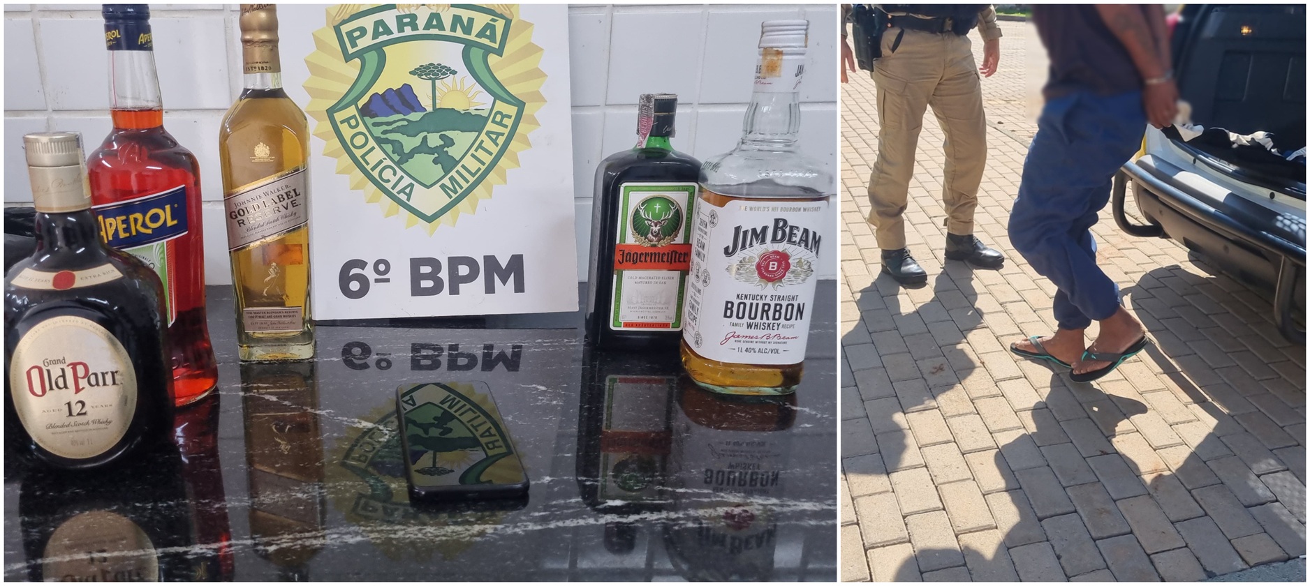 "Amostradinho" é detido furtando garrafas de bebida pela janela no Centro "Amostradinho" é detido furtando garrafas de bebida pela janela no Centro