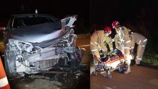 Grave batida frontal deixa seis vítimas na BR-277, em Cascavel