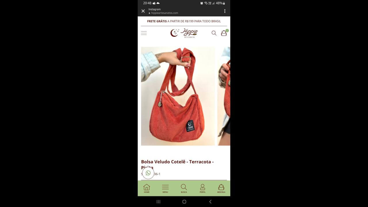 Foi perdida uma bolsa no bairro Centro