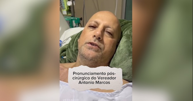 Após cirurgia, vereador de Cascavel tranquiliza eleitores: ‘Estou sendo monitorado’