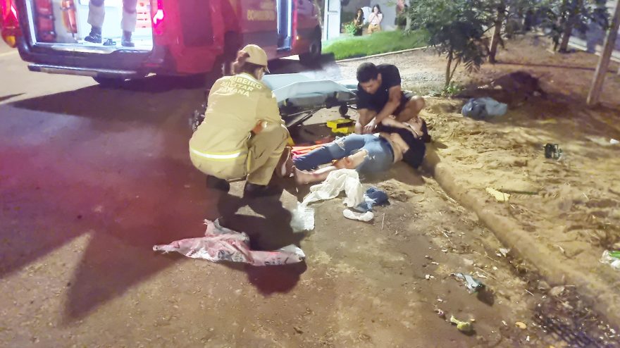 Motociclista tem fratura na perna após colisão no carro na Região Norte de Cascavel