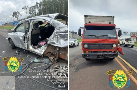 Veículo com placas de Cascavel se envolvem em gravíssimo acidente na PR-444 Veículo com placas de Cascavel se envolvem em gravíssimo acidente na PR-444