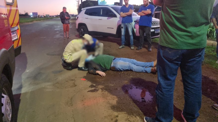 Homem fica ferido após acidente na marginal da BR- 277 em Cascavel