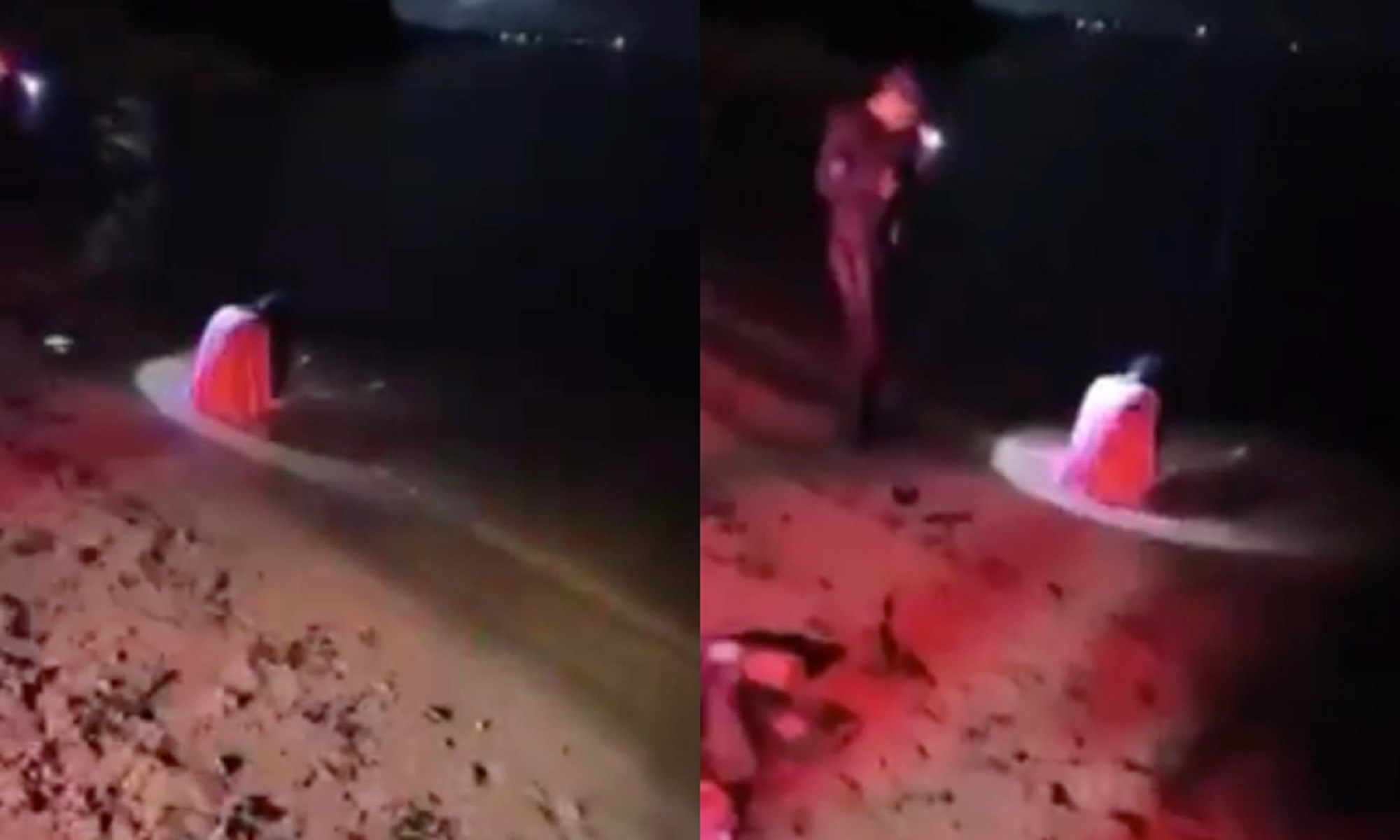 Mulher vestida de branco é encontrada por policiais ensanguentada às 3h
