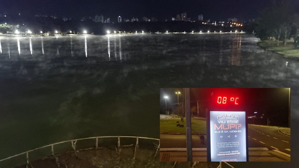 Terça-feira amanhece gelada com sensação térmica de 5°C em Cascavel; dia ensolarado com máxima de 22°C