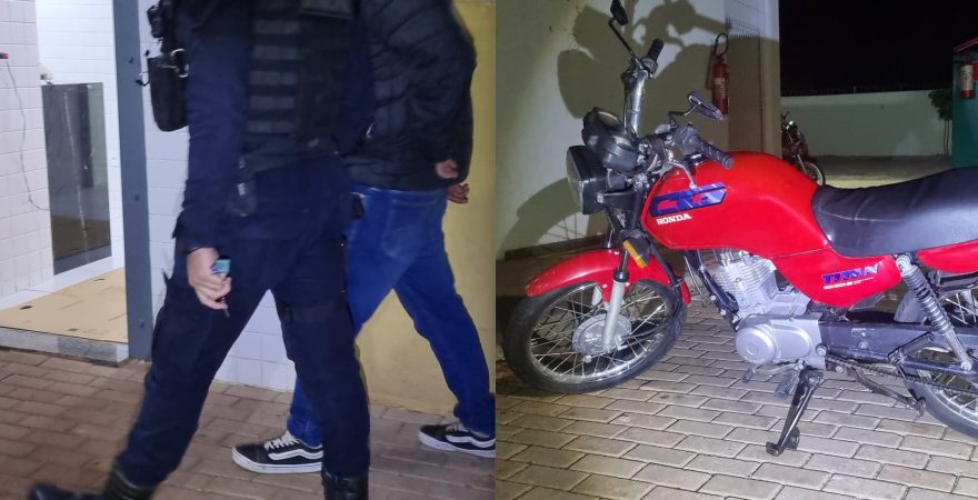 Homem que responde por tráfico é preso com moto furtada no Bairro Floresta