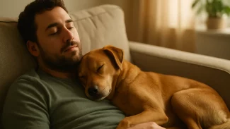 O que significa quando seu cachorro dorme encostado em você e como isso revela o vínculo entre vocês