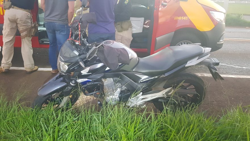 Motociclista fica ferido em acidente na rodovia BR-369