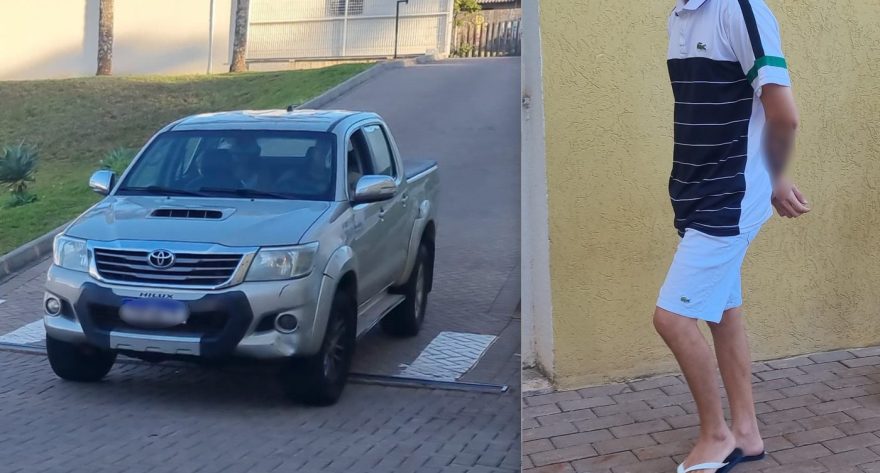 Jovem preso com caminhonete Hilux roubada é levado à 15ª SDP