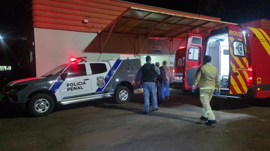 Jovem é socorrido pelo Siate em penitenciária em Cascavel