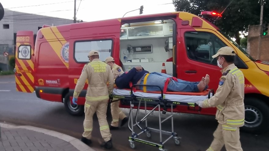 Jovem fica ferido em acidente com moto no Bairro Periolo