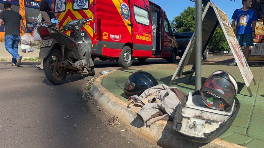 Motociclista fica ferido após colisão com HRv no Jardim Clarito