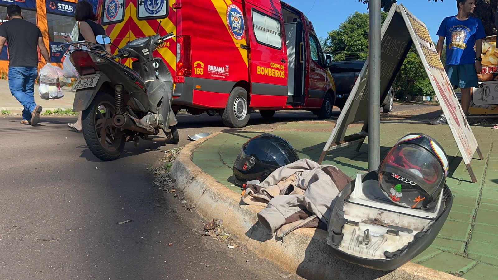 Motociclista fica ferido após colisão com HRv no Jardim Clarito