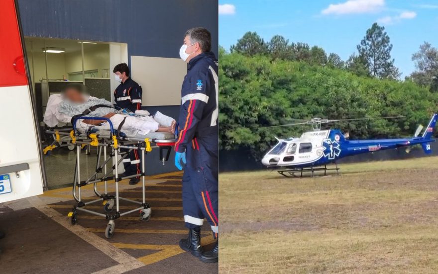 Vítima de AVC é socorrida pelo aeromédico e levada ao HUOP