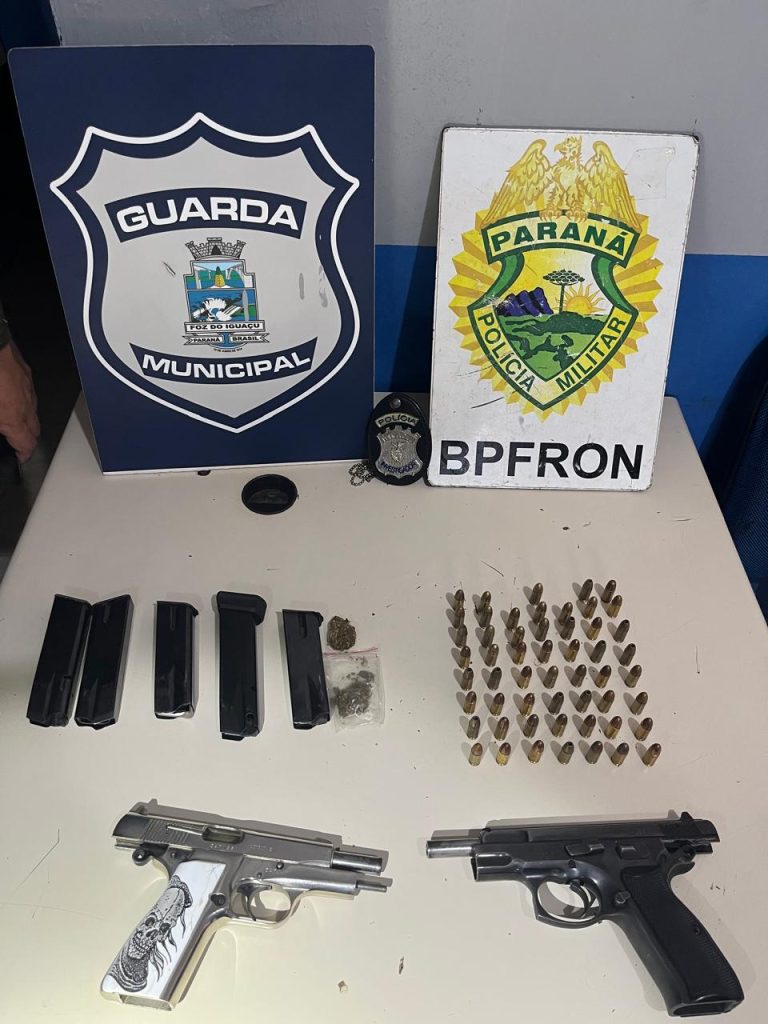 Foragido por homicídio é preso com duas pistolas 9mm em Foz do Iguaçu