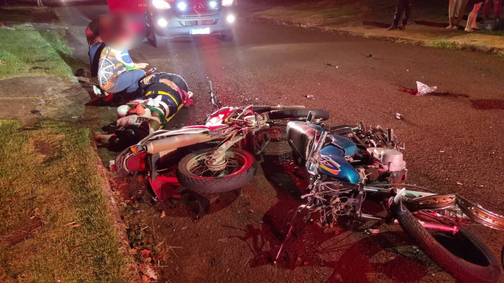 Forte batida entre motos mobiliza Siate ao Bairro Periolo