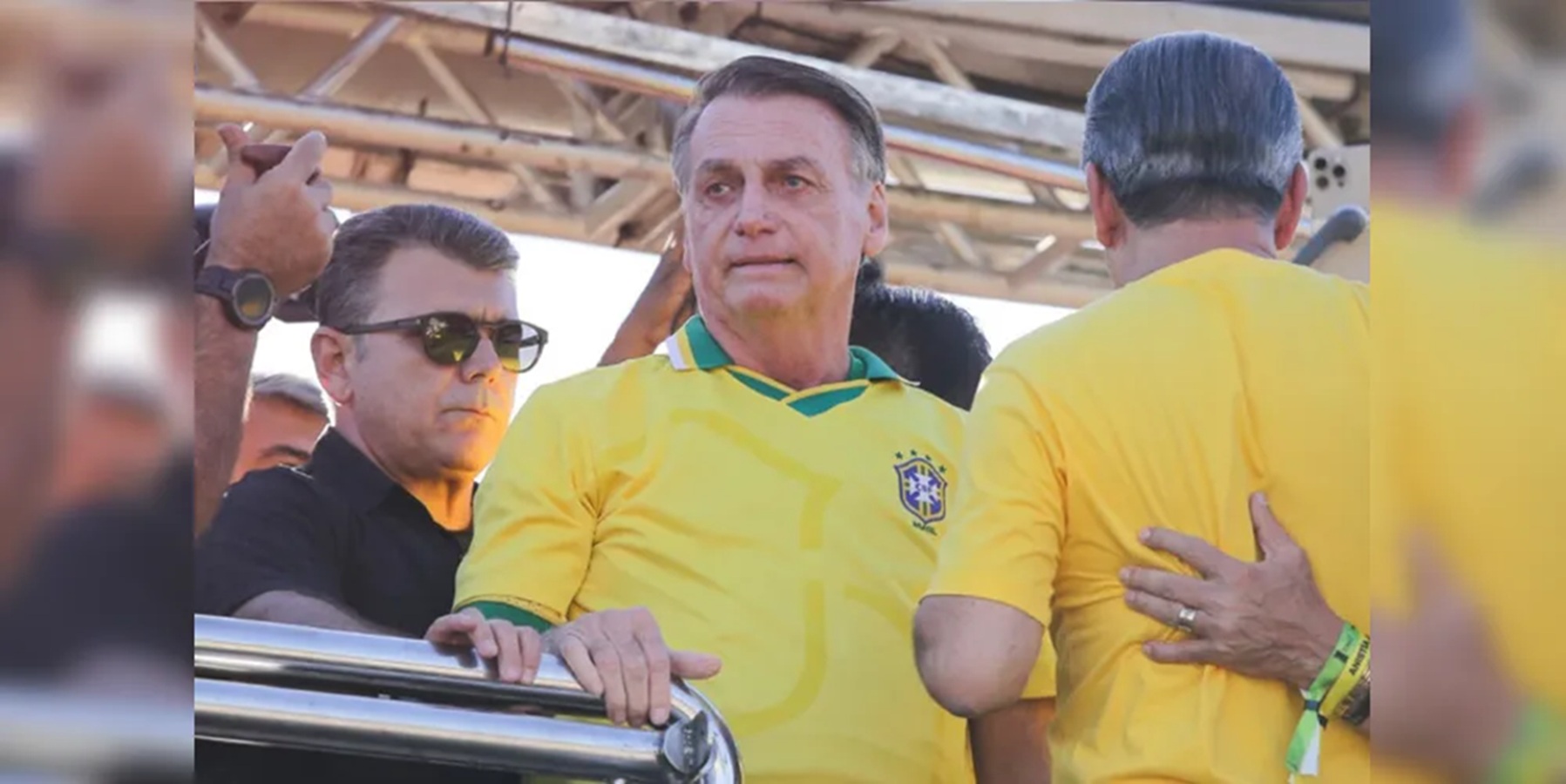 Ex-presidente Jair Bolsonaro participa de ato pela anistia humanitária em Brasília
