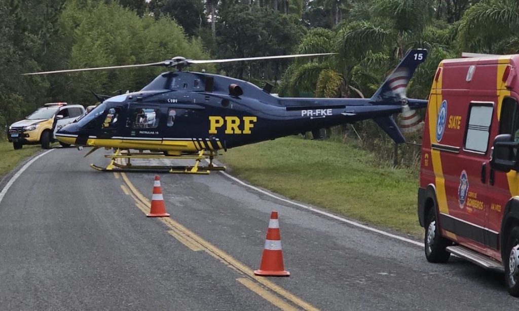 Mesmo com apoio do aeromédico, vítima morre após acidente na Estrada da Graciosa