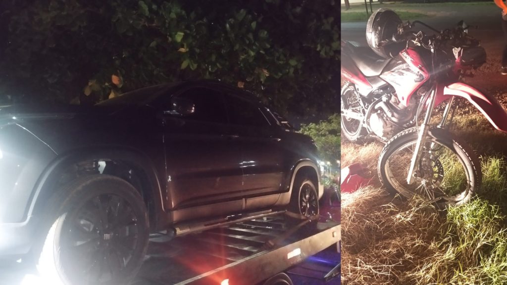 Acidente entre moto e carro deixa casal ferido na PR-364 em Assis Chateaubriand Acidente entre moto e carro deixa casal ferido na PR-364 em Assis Chateaubriand