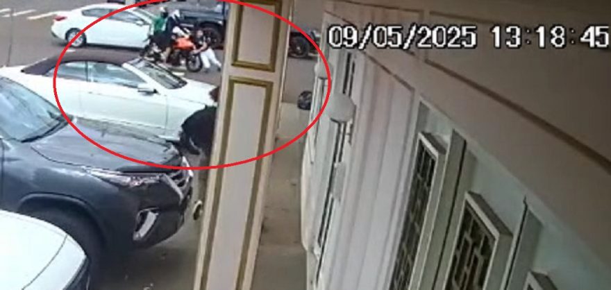 Câmera flagra adolescente sendo atropelada no Centro