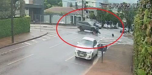 Veja como ocorreu acidente que deixou motociclista ferida na Rua Maranhão Imagem referente a Veja como ocorreu acidente que deixou motociclista ferida na Rua Maranhão
