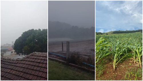 Temporal devasta Oeste do Paraná e ameaça avançar com a chegada de frente fria Imagem referente a Temporal devasta Oeste do Paraná e ameaça avançar com a chegada de frente fria