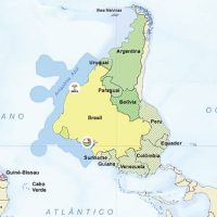 Imagem referente a IBGE lança mapa-múndi invertido, com o Sul no topo