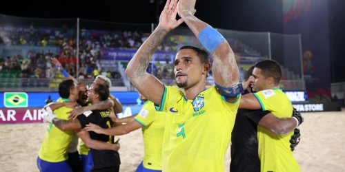 Brasil chega à decisão da Copa do Mundo de beach soccer Imagem referente a Brasil chega à decisão da Copa do Mundo de beach soccer