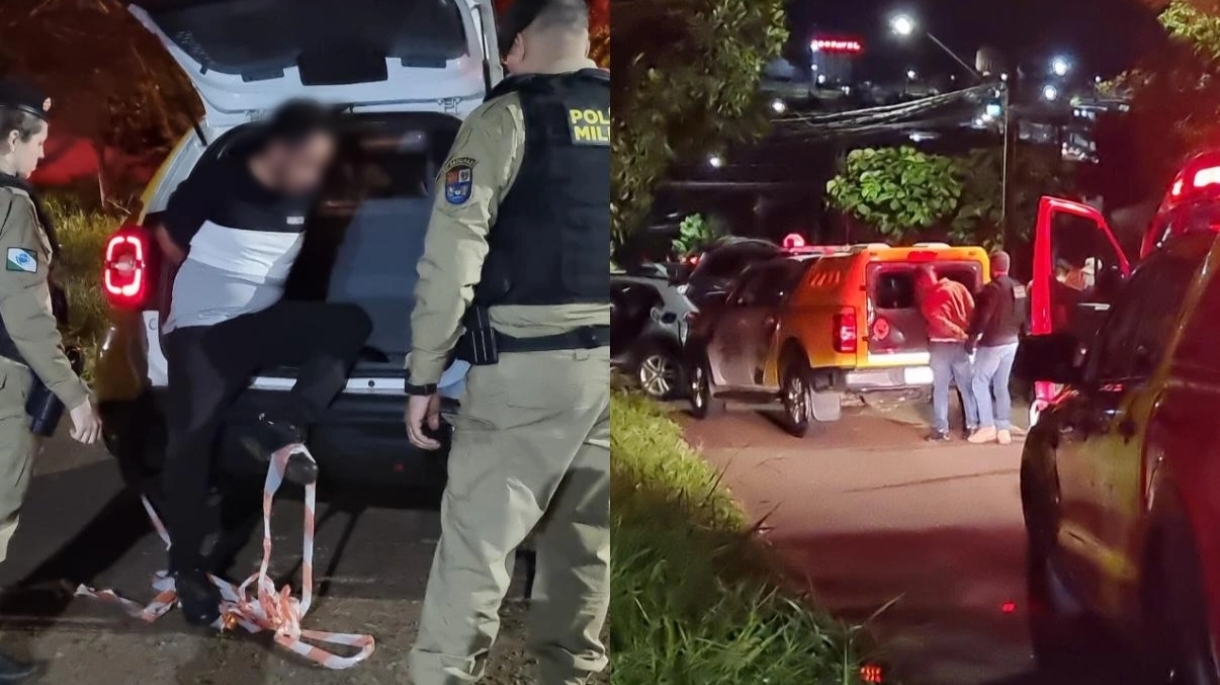 Dupla suspeita de tentativa de homicídio no Centro é presa após perseguição policial no bairro Santa Felicidade