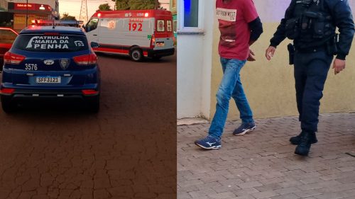 Homem é preso após agredir companheira em via pública no bairro Santa Felicidade Imagem referente a Homem é preso após agredir companheira em via pública no bairro Santa Felicidade