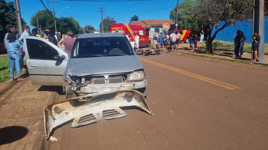 Motociclista sofre ferimentos graves após acidente no bairro Cataratas