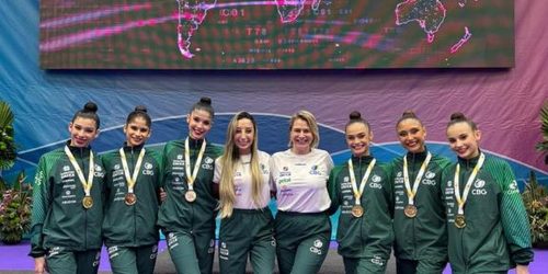 Ginástica Rítmica: Brasil fecha etapa da Copa do Mundo com três ouros Imagem referente a Ginástica Rítmica: Brasil fecha etapa da Copa do Mundo com três ouros