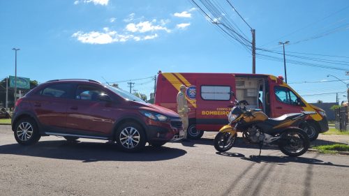 Motociclista fica ferido em acidente de trânsito na Avenida Brasil Imagem referente a Motociclista fica ferido em acidente de trânsito na Avenida Brasil
