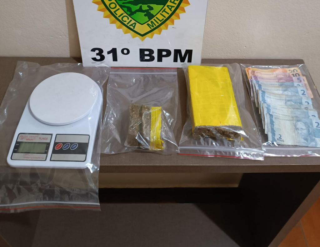 Polícia Militar apreende droga e prende suspeito por tráfico em Palotina