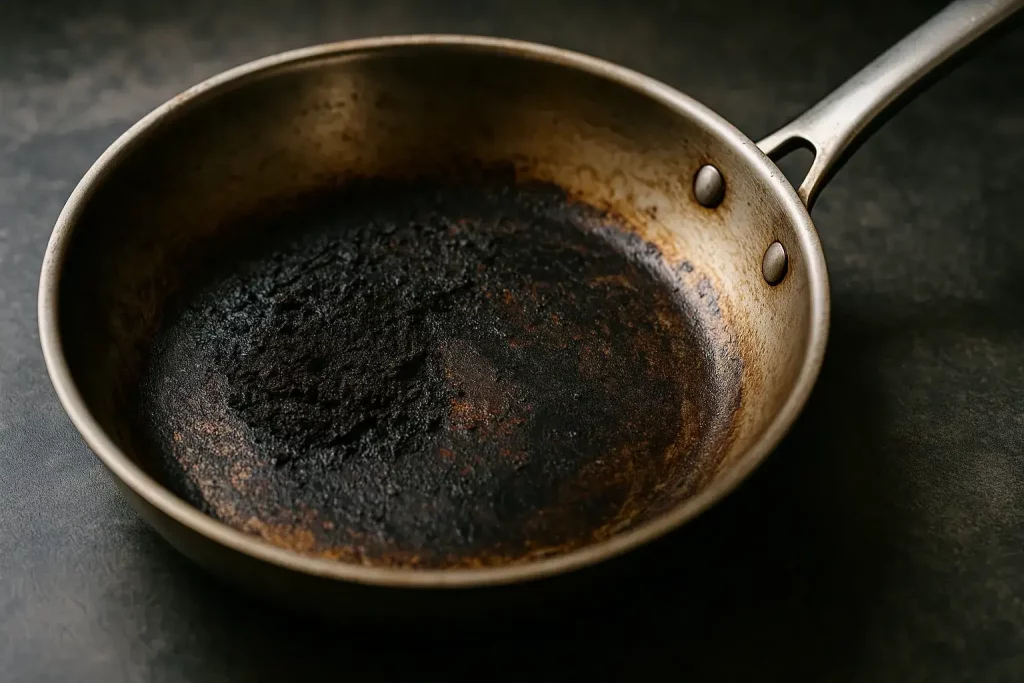 Panela queimada Veja como salvar usando borra de café e detergente