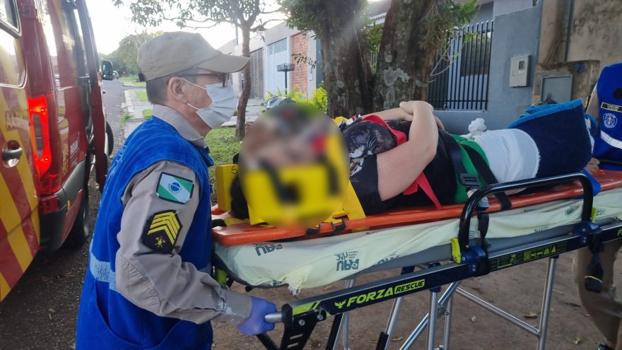 Mulher sofre queda no Bairro São Cristóvão e fica ferida