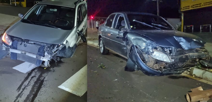 Pancada! Vectra e Megane se envolvem em forte batida na Avenida Carlos Gomes