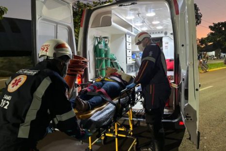 Mulher e levada ao hospital após cair de patinete elétrico em Santa Helena Imagem referente a Mulher e levada ao hospital após cair de patinete elétrico em Santa Helena